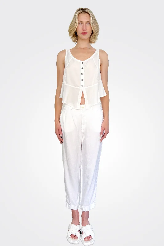 Crop Pant - White