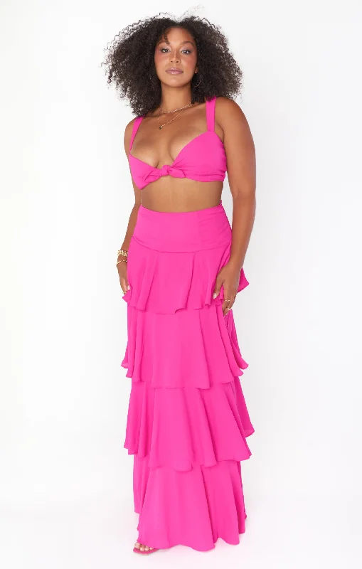 Katrina Swing Skirt ~ Bright Pink