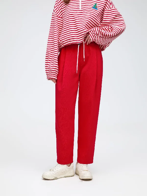 Red Harlequin Knit Pants