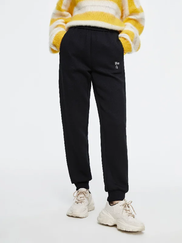 Versatile Black Sweatshirt Pants