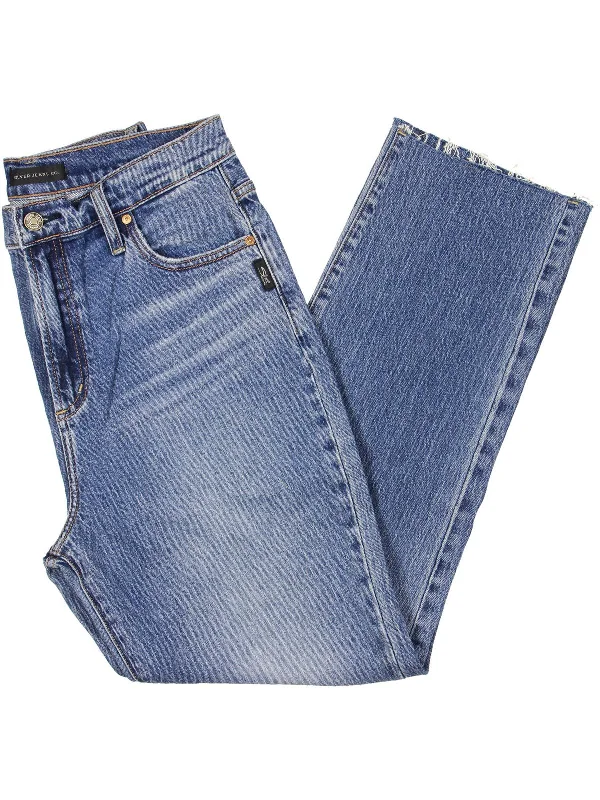 Highly Desirable Womens High-Rise Destroyed Straight Leg Jeans