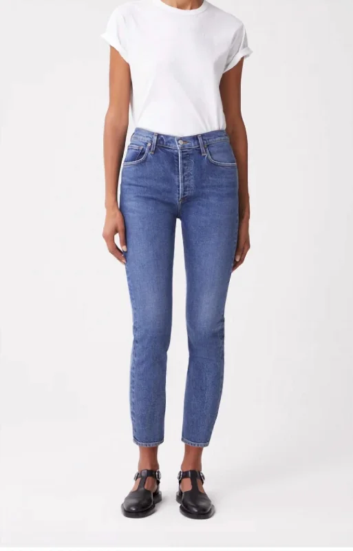 Riley High Rise Straight Crop Jean In Transfer