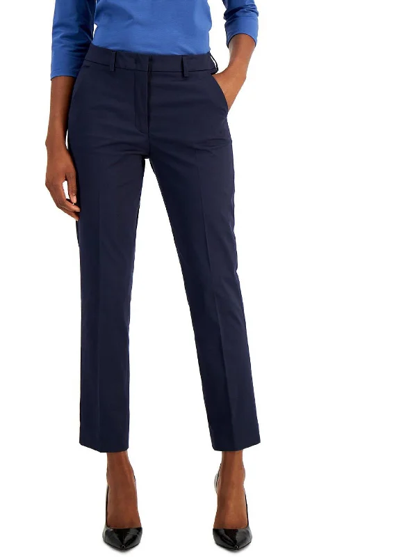 Thaniel Womens Solid Flat Front Dress Pants