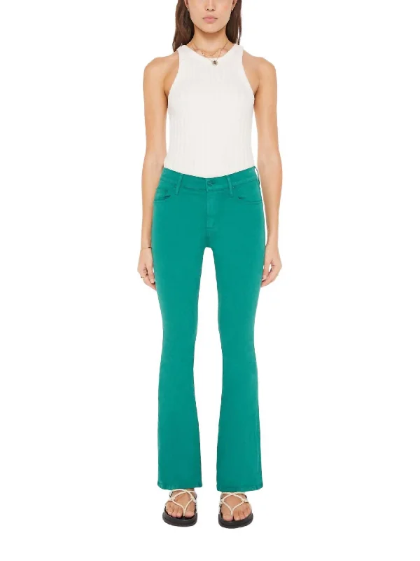 The Weekender Sneak Pants In Teal Green