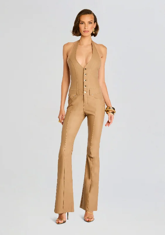 Cynthia Coated Denim Jumpsuit