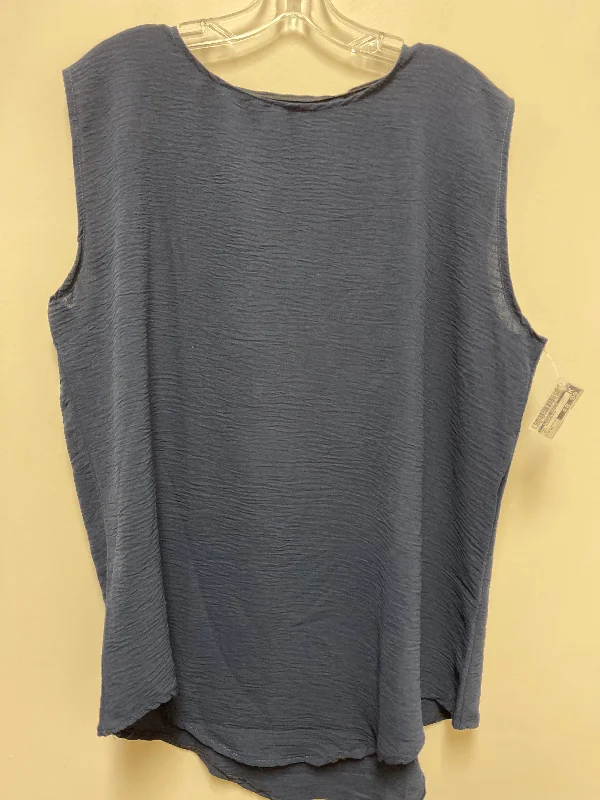 Top Sleeveless By Clothes Mentor In Navy, Size: Xl