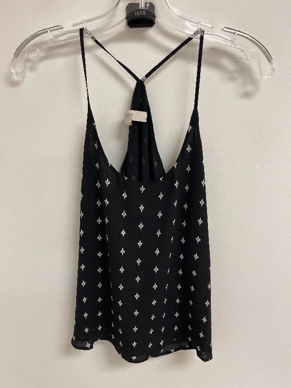 Top Sleeveless By Loft In Black & White, Size: Xs