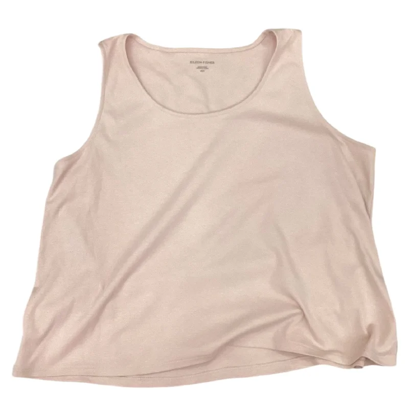 Top Sleeveless Designer By Eileen Fisher In Pink, Size: M