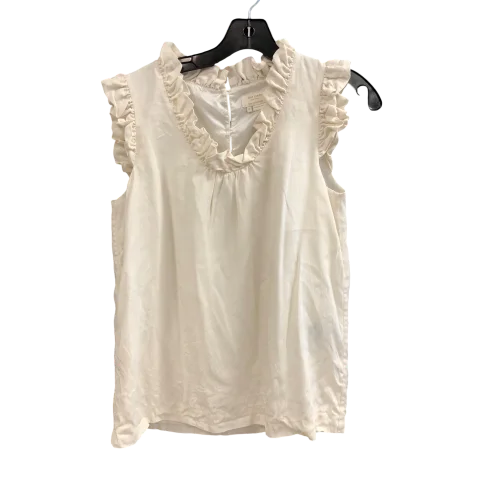 Top Sleeveless Designer By Kate Spade In Cream, Size: M