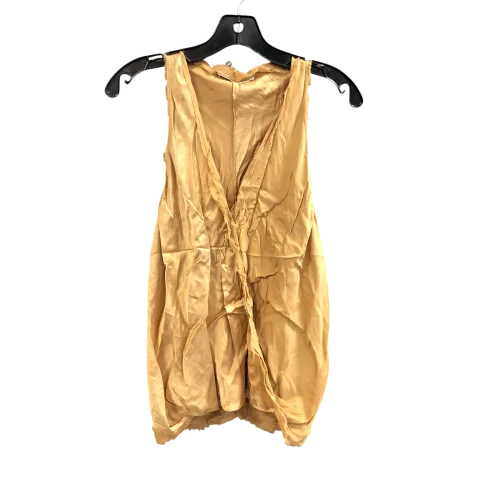 Top Sleeveless Designer By Ramy Brook In Gold, Size: S