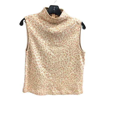 Top Sleeveless Designer By St. John In Animal Print, Size: S