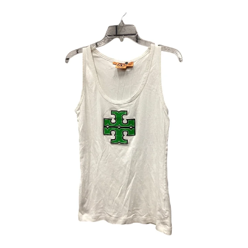 Top Sleeveless Designer By Tory Burch In White, Size: L