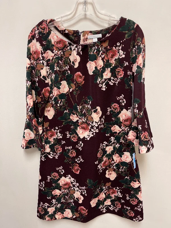 Dress Casual Short By New York And Co In Floral Print, Size: M