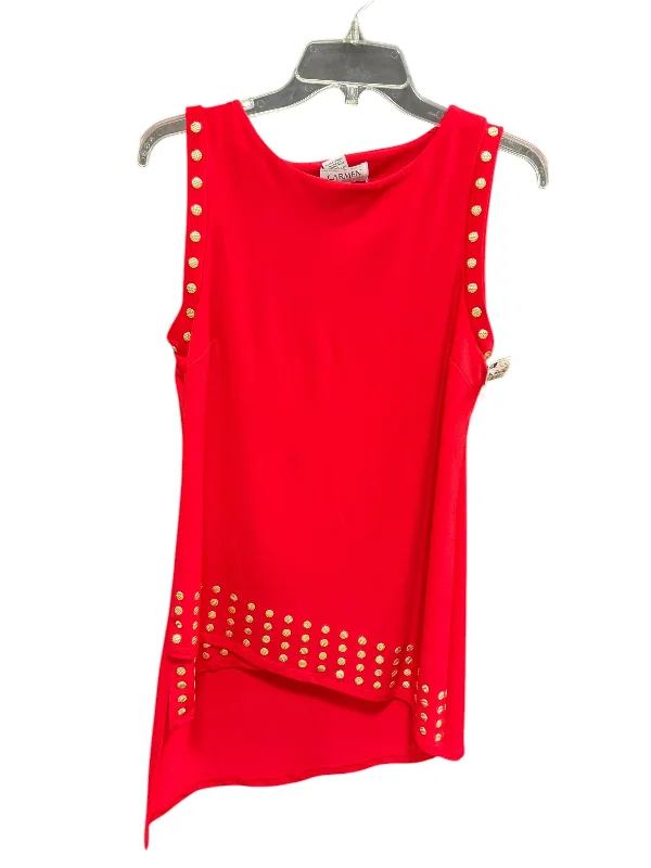 Dress Casual Midi By Carmen By Carmen Marc Valvo In Red, Size: S