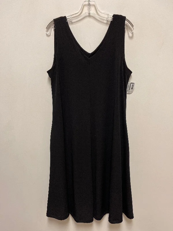 Dress Casual Midi By Chicos In Black, Size: L