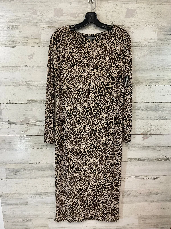 Dress Casual Midi By Vince Camuto In Animal Print, Size: M