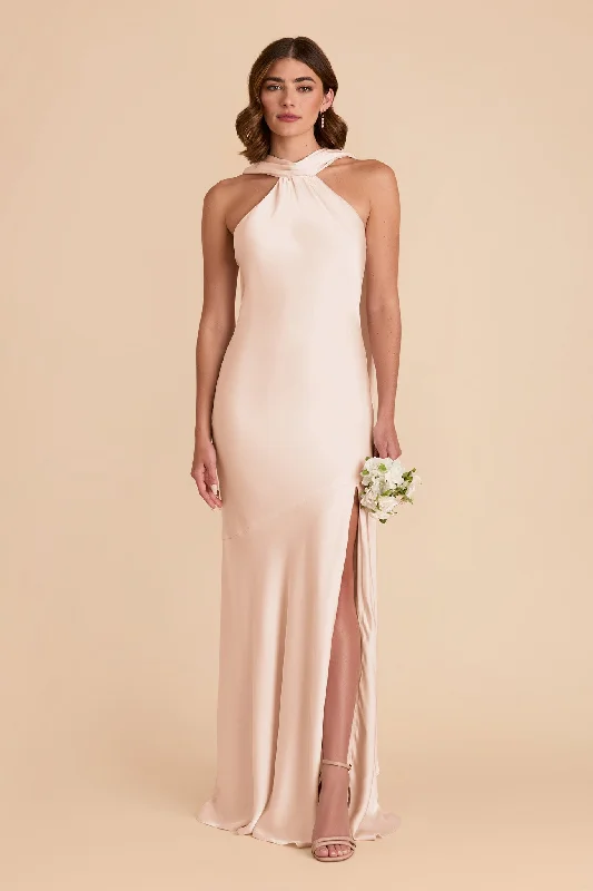 Eileen Matte Satin Dress - Champagne