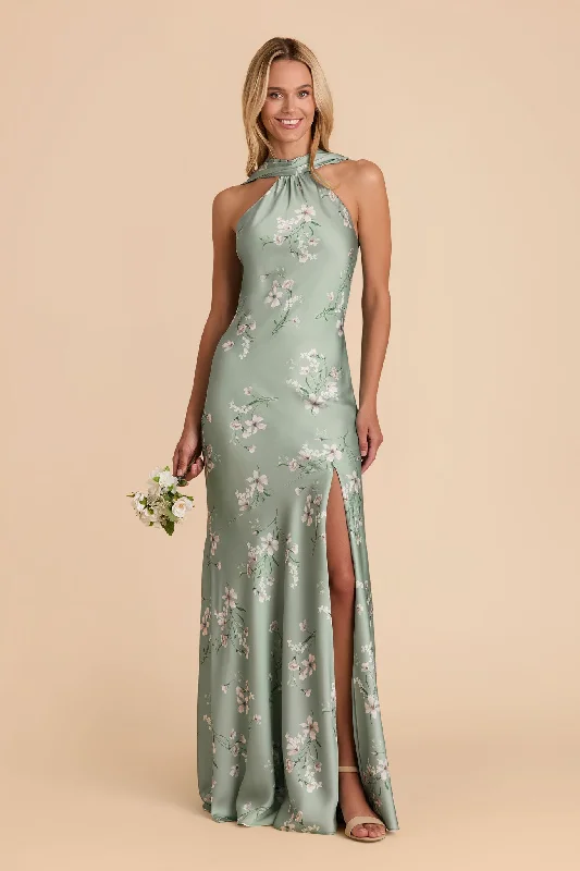 Eileen Matte Satin Dress - Sage Le Fleur