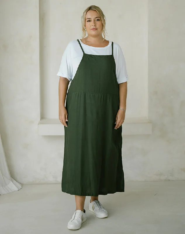 Freez Apron Dress Olive