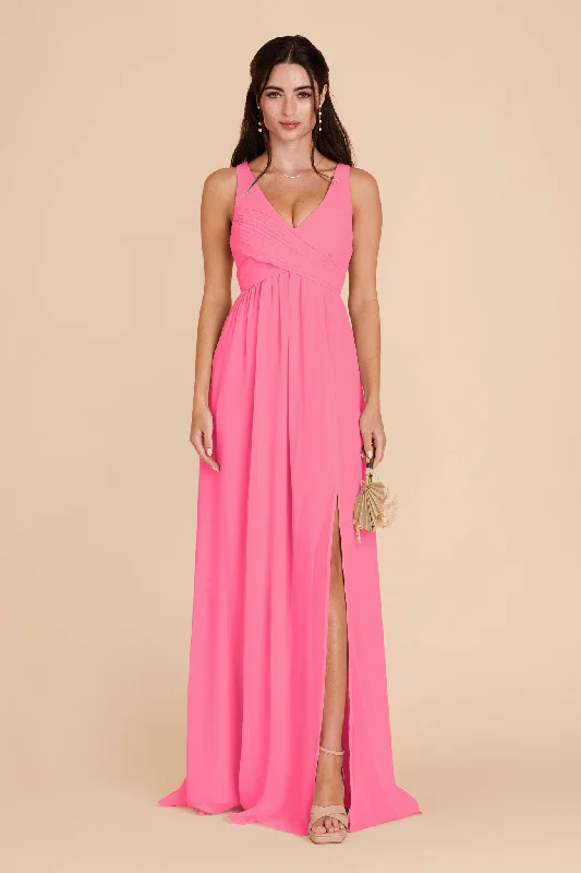 Laurie Empire Dress - Bon Bon Pink