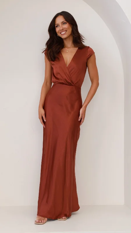 Selma Maxi Dress - Rust