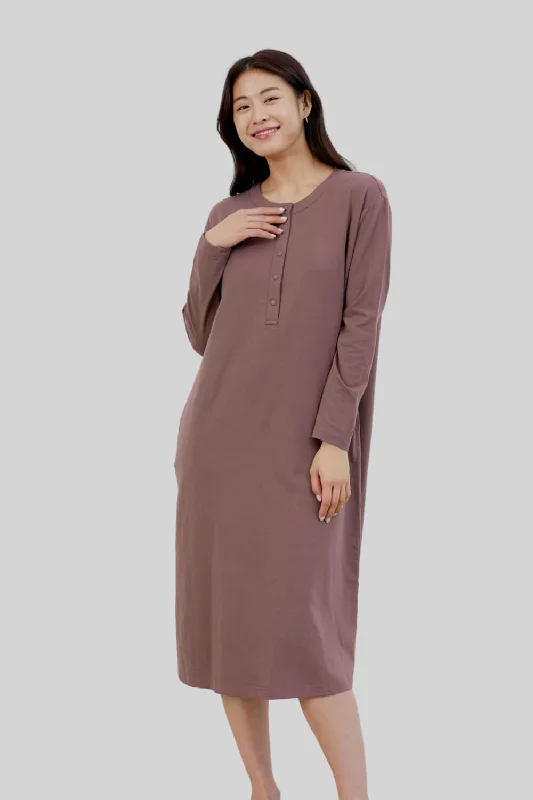 SOFT MODAL Snap Down Nursing Dress