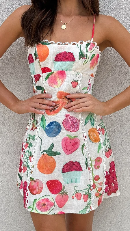 Takoda Mini Dress - Fruit Print