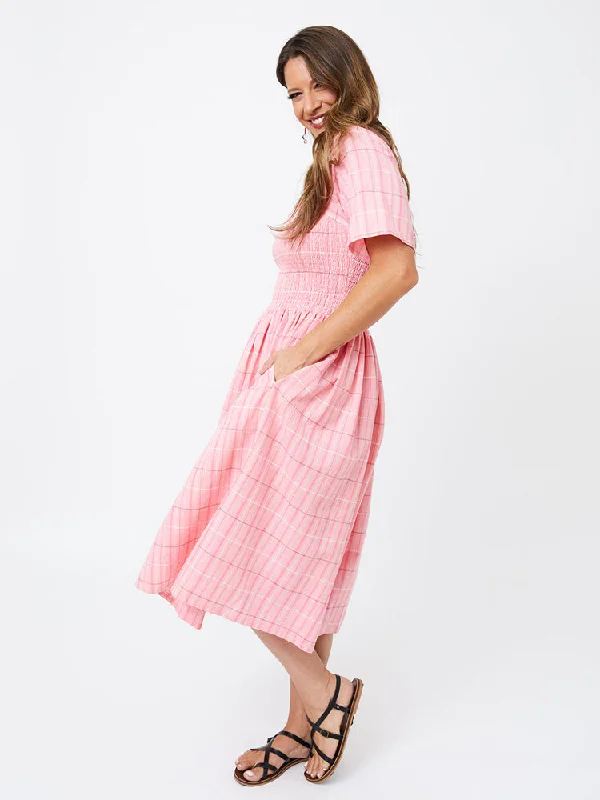 Teddy Dress - Pink Plaid