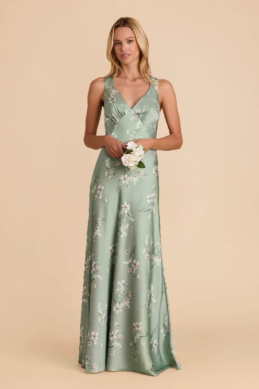 Veronica Matte Satin Dress - Sage Le Fleur