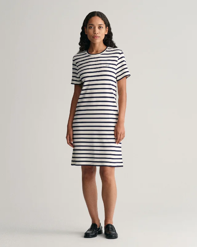 Gant Womens Striped T-shirt Dress - Naqvy