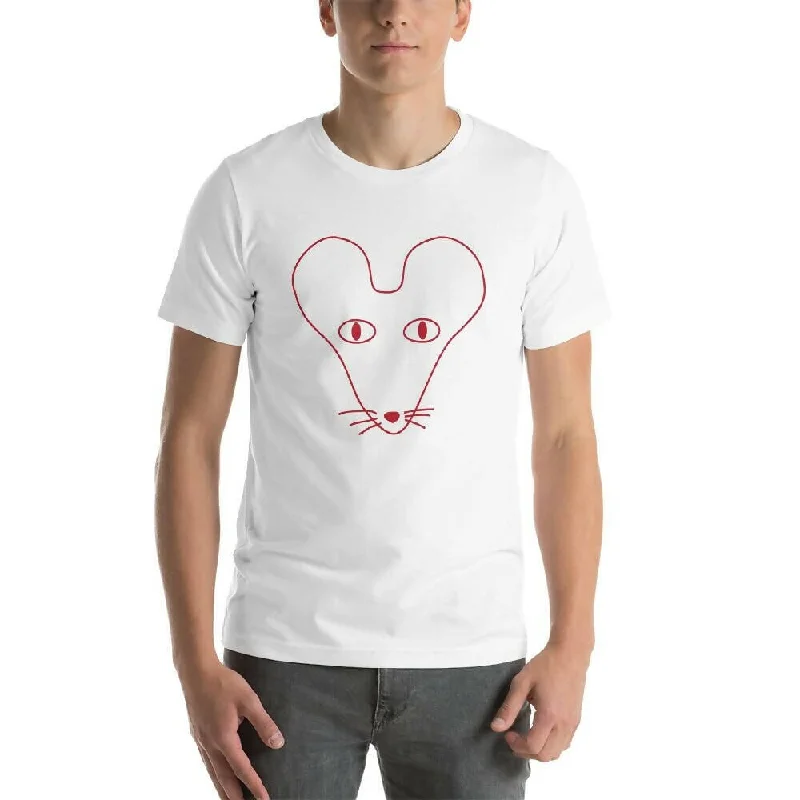 Rat Outline Crew Neck S-Sleeve T-shirt